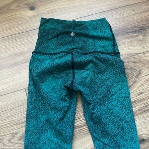Lululemon Heathered Green High Waisted Leggings